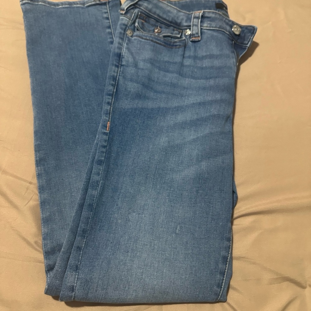 True Religion Blue Classic Denim Jeans with Subtle Fading
